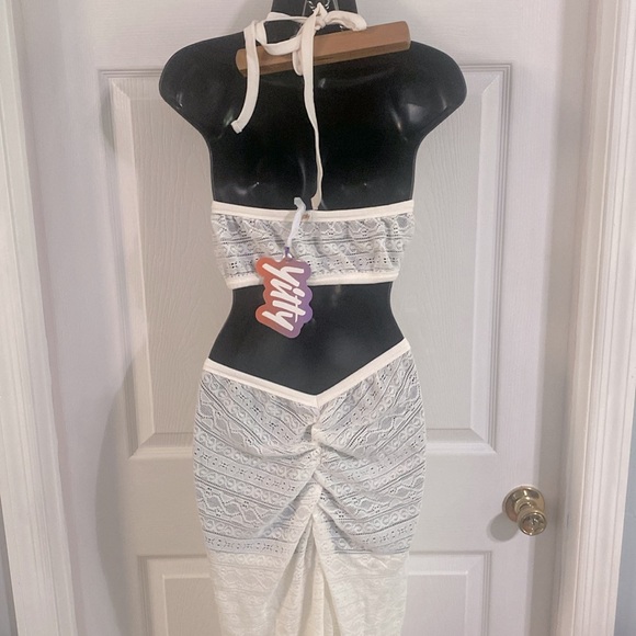 Yitty off white knit flare leg jumpsuit, size 1X, NWT. - Picture 6 of 16